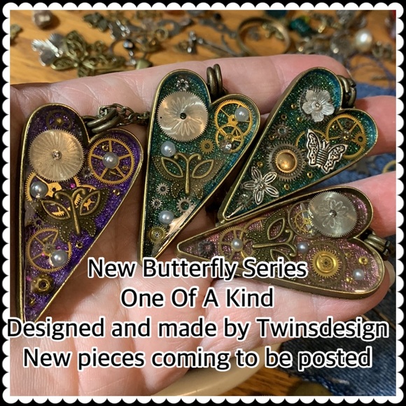 Butterfly series Unique Upcycle Recycle Jewelry one of a kind posting soon - Picture 2 of 15